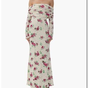 NWT AFRM Thelma Crochet Lace Dress - Romance Rose